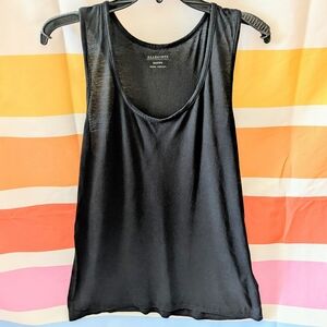Allsaints Malin Silk Vest Tank Black Layering Grunge Fall Moto Indie Bikercore M